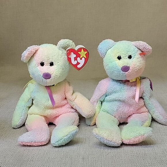 TY 6 beanie baby Birthday bears - Picture 12 of 14